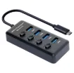 This 4 Port USB3.0 Hub is an ideal solution for providing more USB Type A ports, perfect for using with today’s Ultrabooks and thin-and-light laptops.