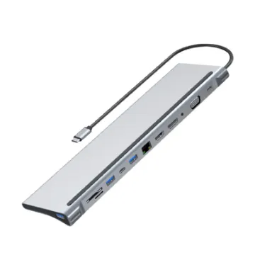 This 13 in 1 docking station is a must have accessory for USB C type equipped laptops. A must have for anyone using their work laptop with a monitor at home or for families with a single desk for multiple laptops.