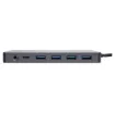 This handy hub features USB C connection to your laptop and provides 4 x USB 3.0 type A ports, USB C port, 2 x HDMI ports, SD/microSD card slot, 3.5mm headphone out, wired gigabit ethernet interface and VGA connection.