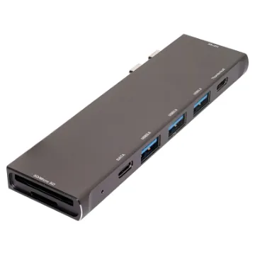This handy docking station hub is a great way to expand the connections of your USB-C compatible Macbook device.