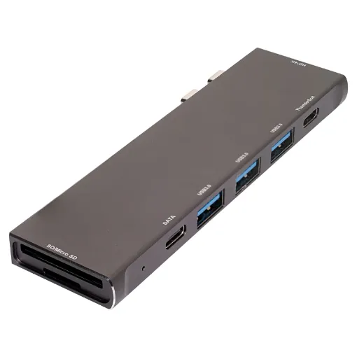 This handy docking station hub is a great way to expand the connections of your USB-C compatible Macbook device.