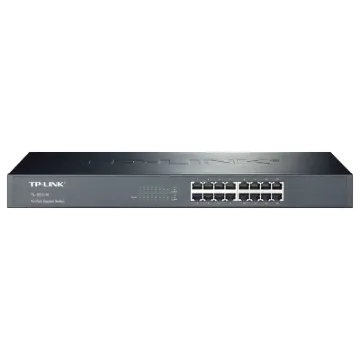 This high speed TP-Link 10/100/1000Mbps ethernet switch will allows up to 16 computers to be connected together. Further computers may be added by daisy-chaining more switches together. Plugpack included.
Rack mountable.