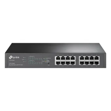 16-Port Gigabit Desktop Switch with 8-Port PoE provides the seamless network connection. It integrates 1000Mbps Gigabit Ethernet and 10/100Mbps Fast Ethernet network capabilities.