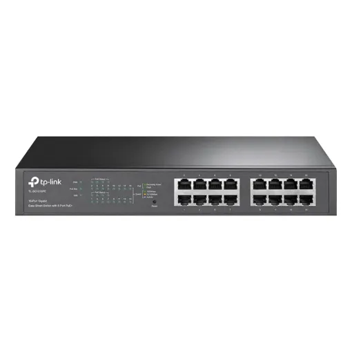 16-Port Gigabit Desktop Switch with 8-Port PoE provides the seamless network connection. It integrates 1000Mbps Gigabit Ethernet and 10/100Mbps Fast Ethernet network capabilities.