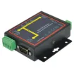 This serial to ethernet converter allows you to easily send serial RS232/422/485/Modbus over ethernet for controlling equipment over longer distances than traditional serial cables. This device can be controlled and set up remotely using a handy web based interface.