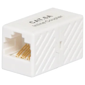 Cat6A approved network cable joiner. Straight through, pin to pin.