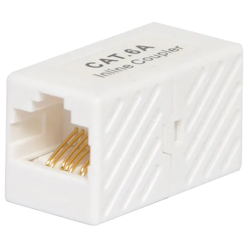 Cat6A approved network cable joiner. Straight through, pin to pin.