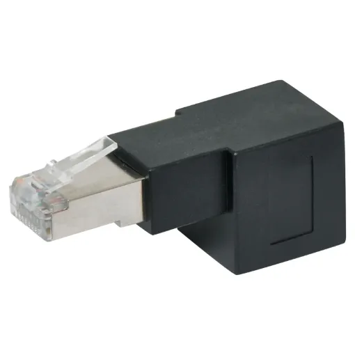 Allows top entry for RJ45 modular patch cables. Cat6A.