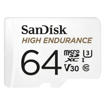 The SanDisk High Endurance microSD Card 64GB gives you the peace of mind that your dash cam, home monitoring or security system will capture crucial footage when it happens, recording and re-recording worry-free.