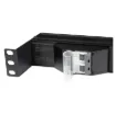 10 Outlet Horizontal Power Rail (10A IEC C13) with 6KA C-Curve Circuit Breaker. Integrated 2m power cord (10A IEC C14) 1RU.