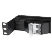 10 Outlet Horizontal Power Rail (8x 10A IEC C13 & 2x 16A IEC C19) with 6KA C-Curve Circuit Breaker. Integrated 2m power cord (16A IEC C20) 1RU. Colour Black.