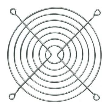 Robust metal grill designed to prevent accidental contact with rotating fan blades. Simply fixes to the chassis via the fan mounting bolts.