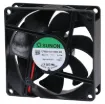 Sunon EF80251S3-1000U-A99. A 12V DC 80mm Sunon Sleeve Bearing Cooling Fan with thermoplastic frame.