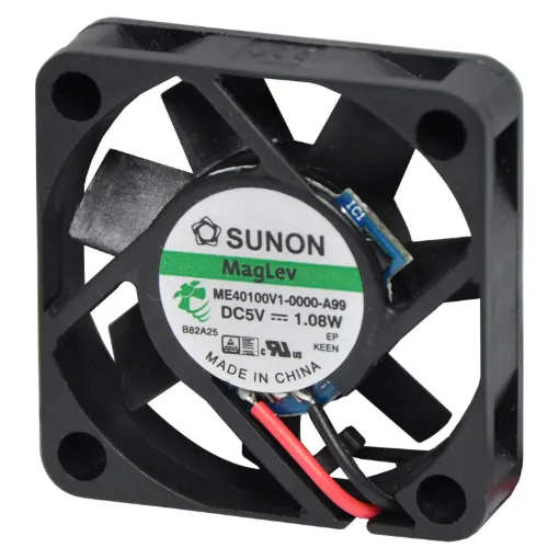 Sunon MF40100V1-1000U-A99. A 5V DC 40mm Sunon Maglev/Vapo Bearing Cooling Fan with thermoplastic frame.