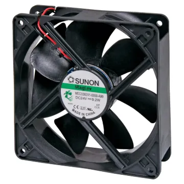 Sunon MEC-0382V1-000U-A99. A 24V DC 120mm Sunon Maglev/Vapo Bearing Cooling Fan with thermoplastic frame.