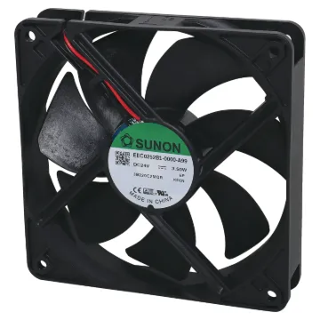 Sunon EEC0252B1-000U-A99. A 24V DC 120mm Sunon Ball Bearing Cooling Fan with thermoplastic frame.
