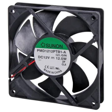 Sunon PMD1212PTB1-A(2).GN. A 12V DC 120mm Sunon Ball Bearing Cooling Fan with thermoplastic frame.