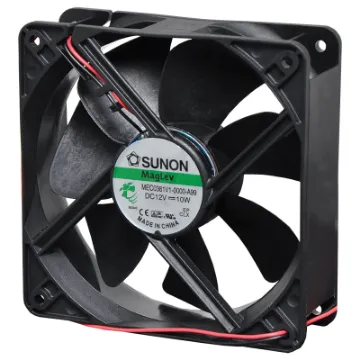 Sunon MEC0381V1-000U-A99. A 12V DC 120mm Sunon Maglev/Vapo Bearing Cooling Fan with thermoplastic frame.