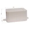 This range of low cost 
ABS enclosures include mounting ears for surface mounting. In addition, they include a shallow recess on the base and lid to house a membrane or lexan panel. Moulded mounting posts are included in both the base and lid for securin