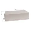 This range of low cost ABS enclosures include mounting ears for surface mounting. In addition, they include a shallow recess on the base and lid to house a membrane or lexan panel. Moulded mounting posts are included in both the base and lid for securing