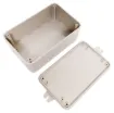 This range of low cost 
ABS enclosures include mounting ears for surface mounting. In addition, they include a shallow recess on the base and lid to house a membrane or lexan panel. Moulded mounting posts are included in both the base and lid for securin