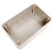 This range of low cost 
ABS enclosures include mounting ears for surface mounting. In addition, they include a shallow recess on the base and lid to house a membrane or lexan panel. Moulded mounting posts are included in both the base and lid for securin