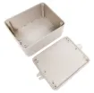 This range of low cost 
ABS enclosures include mounting ears for surface mounting. In addition, they include a shallow recess on the base and lid to house a membrane or lexan panel. Moulded mounting posts are included in both the base and lid for securin