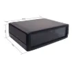 A mini instrument case (105W x 80D x 33Hmm) constructed from translucent black ABS plastic. 4 piece tongue and groove construction. Enclosure panels are easily customisable for your project.