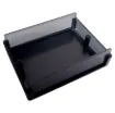 A mini instrument case (105W x 80D x 33Hmm) constructed from translucent black ABS plastic. 4 piece tongue and groove construction. Enclosure panels are easily customisable for your project.