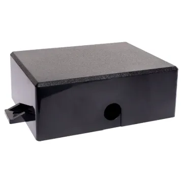 Compact plastic housing with mounting flanges. Two models available.