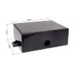 Compact plastic housing with mounting flanges. Two models available.