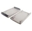 This professional series features solid ABS screw-together construction, internal PCB guides and an attractive rounded finish. Larger sizes (H 0218, H 0220 & H 0222) include stick on rubber feet and brass screw inserts. Dust and moisture proof.