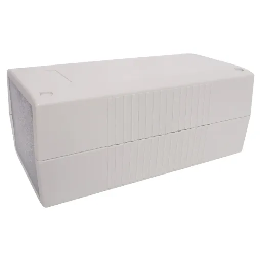 This professional series features solid ABS screw-together construction, internal PCB guides and an attractive rounded finish. Larger sizes (H 0218, H 0220 & H 0222) include stick on rubber feet and brass screw inserts. Dust and moisture proof.