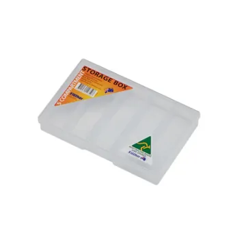 This 5 Way storage case is made from clear, see through plastic. It's ideal for storing nuts, bolts, washers and components. Its also great for First Aid, Medical Operators, Cars, Homes, Offices and Workshops. 

Dimensions: 188x118x31mm