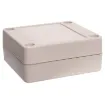 A compact 65x60x28mm sealed box enclosure fitted with solid grey lid. Manufactured by Ritec. Supplied with neoprene lid sealing gasket. With the seal installed, these enclosures meet IP65 dust and hose proof standard. PCB mounting points are moulded into the enclosure base.