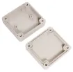 A compact 65x60x28mm sealed box enclosure fitted with solid grey lid. Manufactured by Ritec. Supplied with neoprene lid sealing gasket. With the seal installed, these enclosures meet IP65 dust and hose proof standard. PCB mounting points are moulded into the enclosure base.