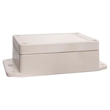 This sealed ABS flange mount enclosure is manufactured by Ritec and measures 105L x 75W x 40Hmm. Its includes mounting flanges for surface mounting. Supplied with neoprene lid sealing gasket.
