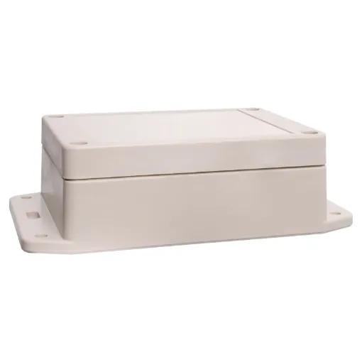 This sealed ABS flange mount enclosure is manufactured by Ritec and measures 105L x 75W x 40Hmm. Its includes mounting flanges for surface mounting. Supplied with neoprene lid sealing gasket.