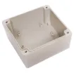 Supplied with neoprene lid sealing gasket. With the seal installed, these enclosures meet IP65 dust and hose proof standard. Supplied with a solid light grey lid (also available with a transparent lid, see H 0322). PCB mounting points are moulded into the
