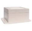 This sealed ABS flange mount enclosure is manufactured by Ritec and measures 85L x 80W x 55Hmm. Its includes mounting flanges for surface mounting. Supplied with neoprene lid sealing gasket.