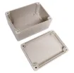 Supplied with neoprene lid sealing gasket. With the seal installed, these enclosures meet IP65 dust and hose proof standard. Supplied with a solid light grey lid (also available with a transparent lid, see H 0323). PCB mounting points are moulded into the