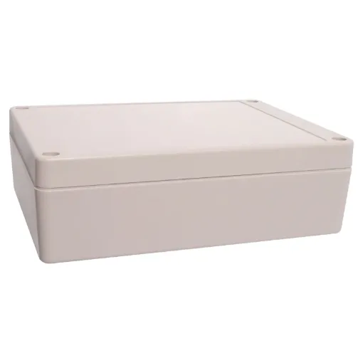 Supplied with neoprene lid sealing gasket. With the seal installed, these enclosures meet IP65 dust and hose proof standard. Available with transparent or solid colour lid. PCB mounting points are moulded into the enclosure base.These sturdy enclosures ha