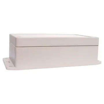 This sealed ABS flange mount enclosure is manufactured by Ritec and measures 165L x 85W x 55Hmm. Its includes mounting flanges for surface mounting. Supplied with neoprene lid sealing gasket.