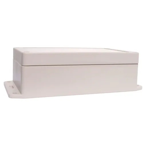 This sealed ABS flange mount enclosure is manufactured by Ritec and measures 145L x 105W x 65Hmm. Its includes mounting flanges for surface mounting. Supplied with neoprene lid sealing gasket.