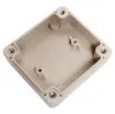 A compact 65x60x28mm sealed box enclosure fitted with clear lid. Manufactured by Ritec.