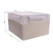 Supplied with neoprene lid sealing gasket. With the seal installed, these enclosures meet IP65 dust and hose proof standard. Supplied with a transparent lid (available with a solid grey lid, see H0300). PCB mounting points are moulded into the enclosure b