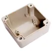 Supplied with neoprene lid sealing gasket. With the seal installed, these enclosures meet IP65 dust and hose proof standard. Supplied with a transparent lid (available with a solid grey lid, see H0300). PCB mounting points are moulded into the enclosure b