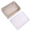 Supplied with neoprene lid sealing gasket. With the seal installed, these enclosures meet IP65 dust and hose proof standard. Supplied with a transparent lid (available with a solid grey lid, see H0301). PCB mounting points are moulded into the enclosure b