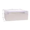 Supplied with neoprene lid sealing gasket. With the seal installed, these enclosures meet IP65 dust and hose proof standard. Supplied with a transparent lid (available with a solid grey lid, see H0301). PCB mounting points are moulded into the enclosure b