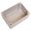 Supplied with neoprene lid sealing gasket. With the seal installed, these enclosures meet IP65 dust and hose proof standard. Supplied with a transparent lid (available with a solid grey lid, see H0303). PCB mounting points are moulded into the enclosure b